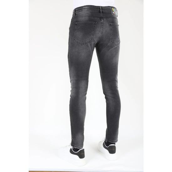 Mario Morato Ripped biker jeans met verfspatten slimfit - Image 5