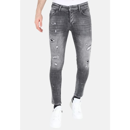 Mario Morato Ripped jeans met verfspatten stretch mm112 - Image 6