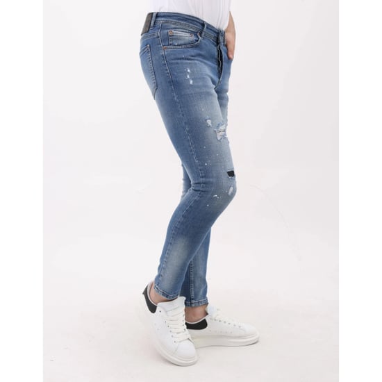 Mario Morato Ripped jeans slim fit met verfspatten mm - Image 4