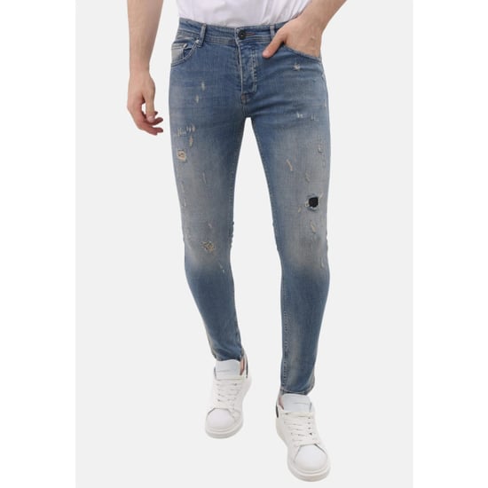 Mario Morato Sim fit stretch jeans met scheuren mm - Image 3