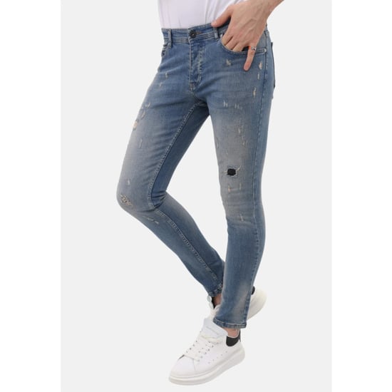 Mario Morato Sim fit stretch jeans met scheuren mm - Image 6