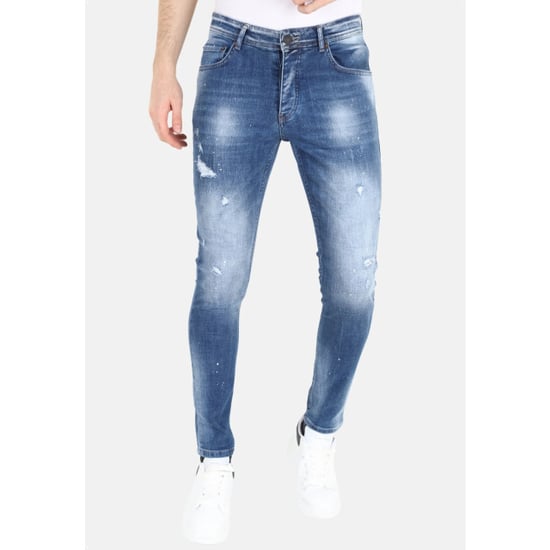 Mario Morato Slim fit spijkerbroek met verfspatten mm108 - Image 3