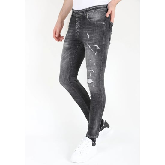 Mario Morato Slim fit street fashion cotton jeans met scheuren mm110 - Image 6