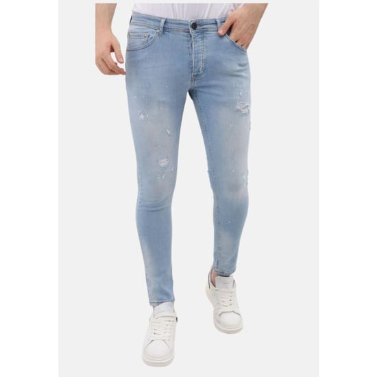 Mario Morato Slim fit stretch jeans met paint en gaten mm - Image 2