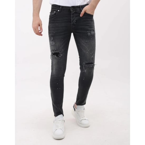 Mario Morato Spijkerbroek slim fit jeans met verfspatten mm - Image 1