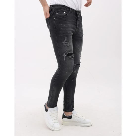 Mario Morato Spijkerbroek slim fit jeans met verfspatten mm - Image 2