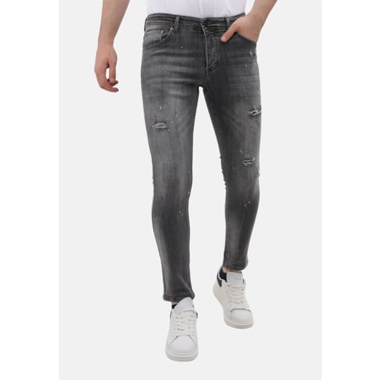 Mario Morato Stonewashed slim fit jeans met scheuren mm - Image 5