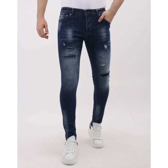 Mario Morato Strakke spijkerbroek slim fit jeans met scheuren mm - Image 1