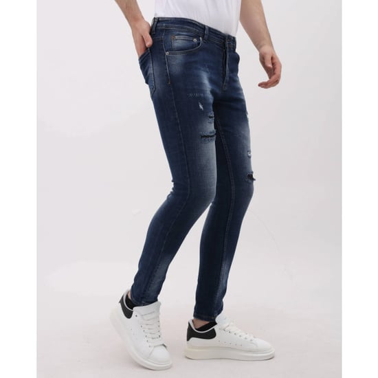 Mario Morato Strakke spijkerbroek slim fit jeans met scheuren mm - Image 3