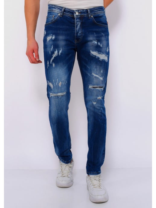 True Rise Slim fit jeans met gaten dc - Image 1