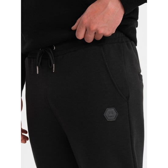 Ombre Italianstyle joggingbroek heren zwart stiksels - Image 6