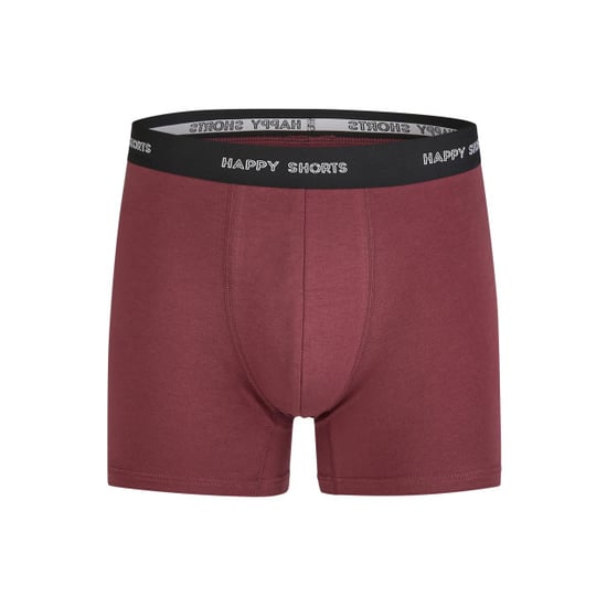 Happy Shorts Heren boxershorts trunks 3-pack zwart/bordeaux rood - Image 4