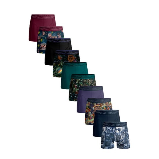 Muchachomalo Heren 10-pack boxershorts print/effen - Image 5