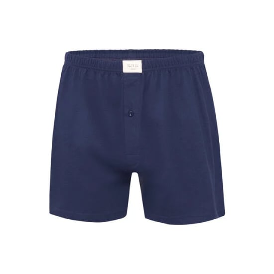 Phil & Co Wijde boxershorts jersey stretch effen blauw/zwart 6-pack - Image 3