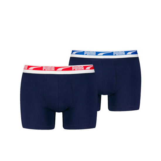 Puma Men multi logo boxer 2-pack 701226392 navy combo - Image 2
