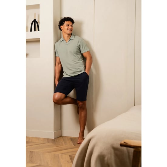 Phil & Co Heren korte pyjama set shortama badstof groen/blauw - Image 4