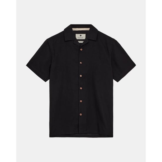 Anerkjendt 901934 akled s/s cot/linen shirt 0000 caviar - Image 4