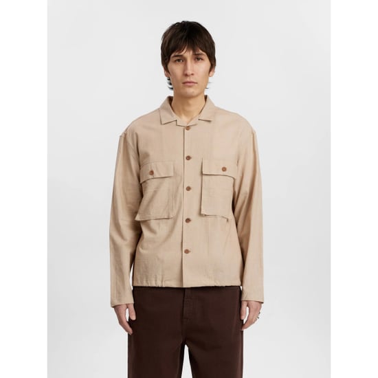 Anerkjendt 901966 akotto cot/linen overshirt 0563feather grey - Image 3