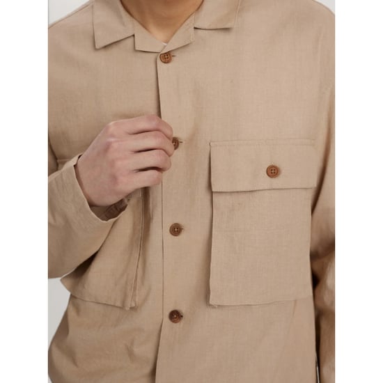 Anerkjendt 901966 akotto cot/linen overshirt 0563feather grey - Image 5