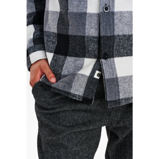 Anerkjendt Anerkjend style 900834 aksigurd checked lumber jacket 0526 dark grey mel - Image 3