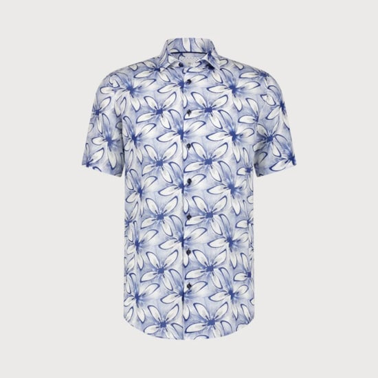 Blue Industry Cotton linnen overhemd korte mouw | - Image 1