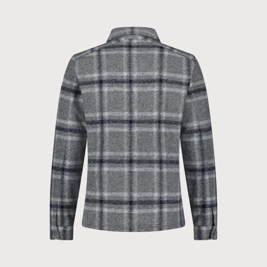 Blue Industry Ruitmotief wolmenging overshirt | - Image 2