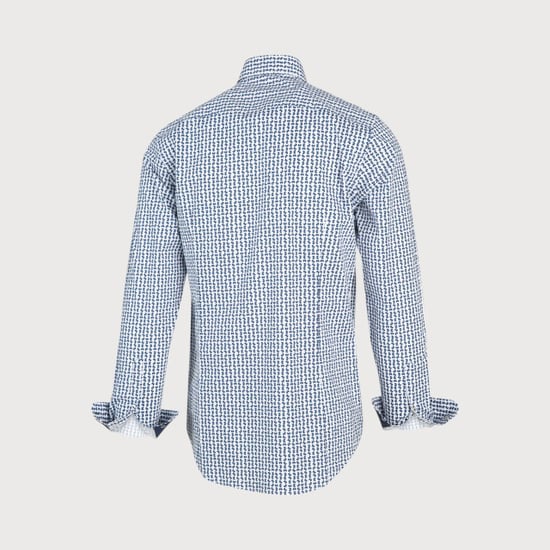 Blue Industry Wit blauw print overhemd | - Image 2