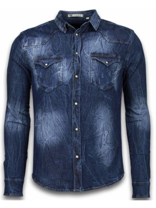 Enos Denim shirt spijker slim fit - Image 1
