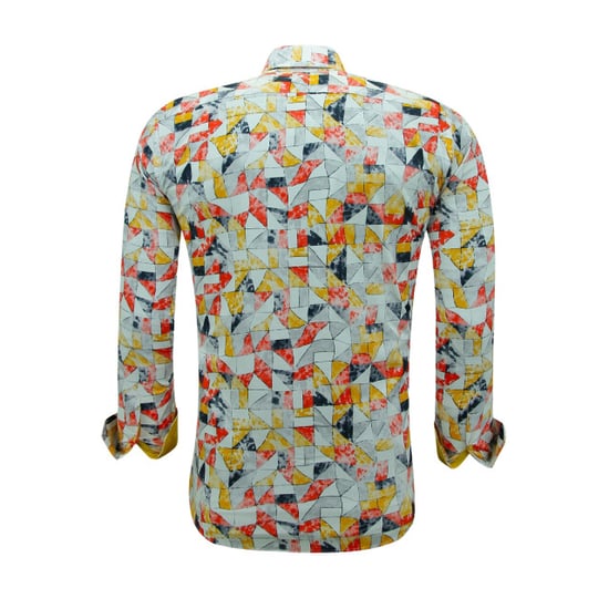Gentile Bellini Strijkvrijlange mouwen slim fit met geel - Image 3