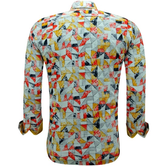 Gentile Bellini Strijkvrijlange mouwen slim fit met geel - Image 5