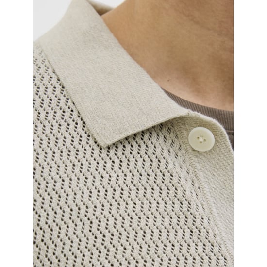 Jack & Jones Jprblaarto knit polo ss ln zand - Image 4