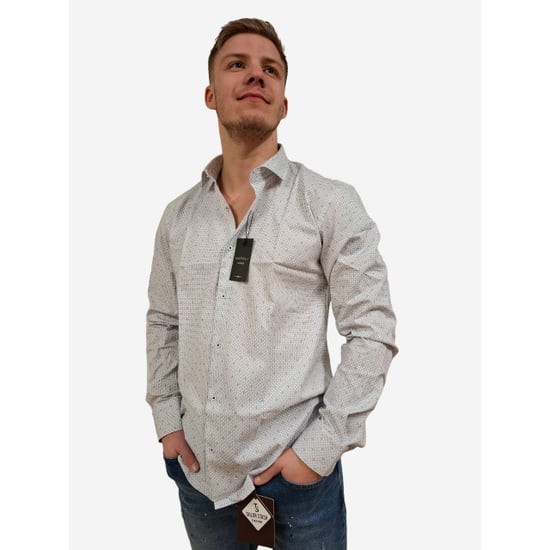 Napoli Uomo overhemd heren wit print italianstyle - Image 6