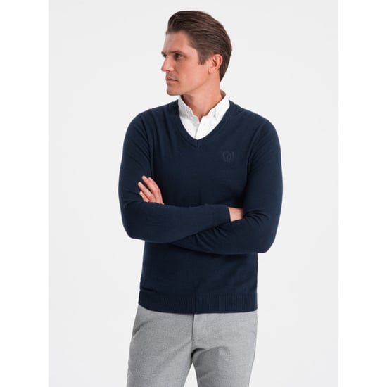 Ombre Trui heren vaste overhemd kraag - marino - Image 1