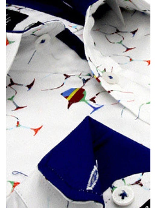Tony Backer Satijnen met print slim fit - Image 2