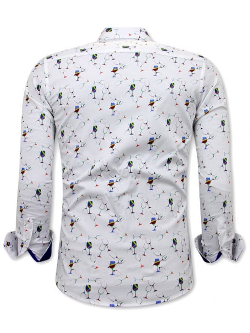 Tony Backer Satijnen met print slim fit - Image 5