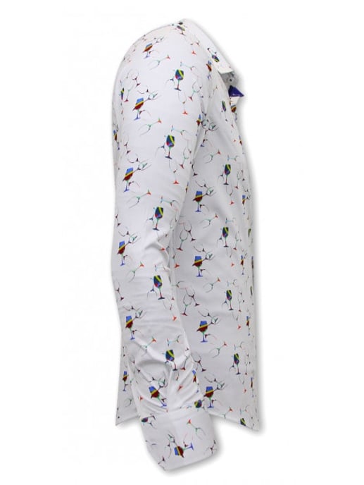 Tony Backer Satijnen met print slim fit - Image 6