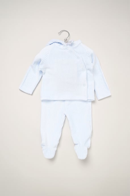 Baby Velour Jacket and Footed Trousers Set - Image 2
