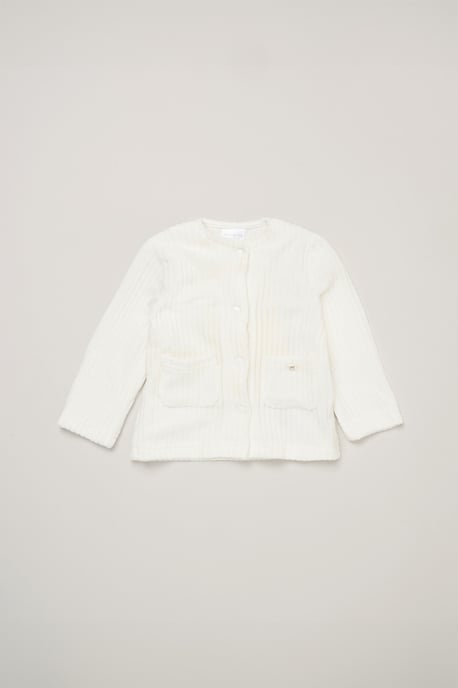 Baby Velour Rib Jacket and Footed Trousers Set - Image 3
