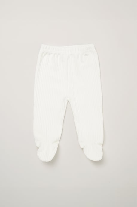 Baby Velour Rib Jacket and Footed Trousers Set - Image 4