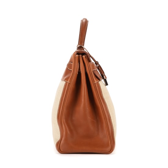 Fauve Barenia and Ecru Crinoline  Kelly 4 Handbag - Image 5