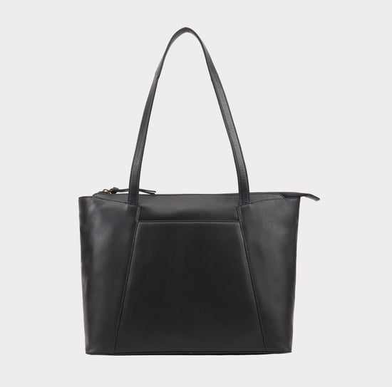 Catria Leather Shoulder Bag in Navy - Image 1