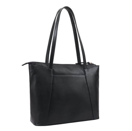 Catria Leather Shoulder Bag in Navy - Image 4