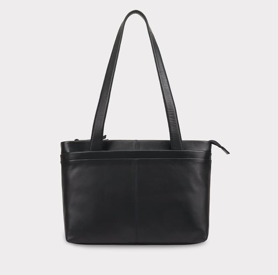 Kaija Leather Shoulder Bag in Navy - Image 1