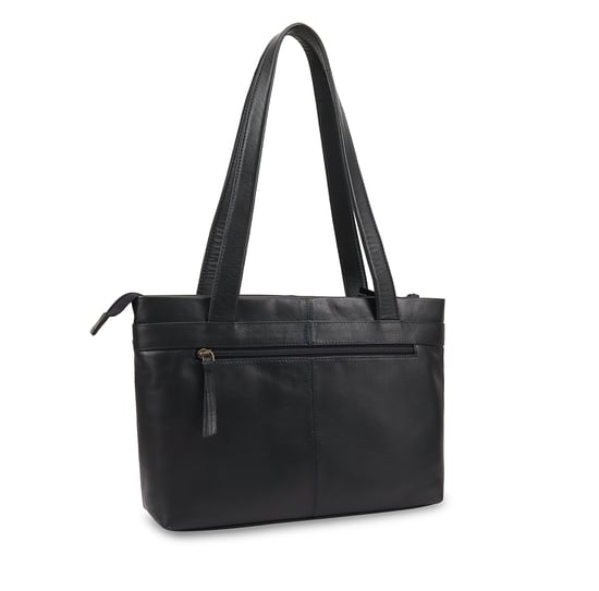 Kaija Leather Shoulder Bag in Navy - Image 2