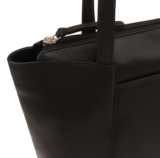 Catria Leather Shoulder Bag in Black - Image 2