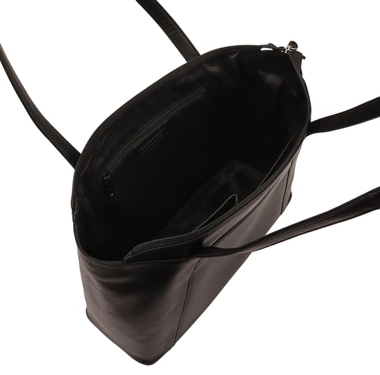 Catria Leather Shoulder Bag in Black - Image 3