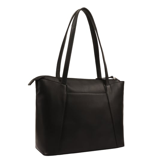 Catria Leather Shoulder Bag in Black - Image 4