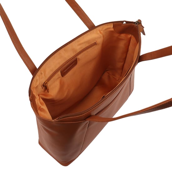 Catria Leather Shoulder Bag in Brown - Image 3