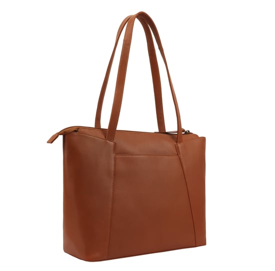 Catria Leather Shoulder Bag in Brown - Image 4