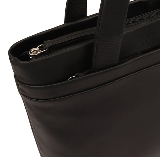Kaija Leather Shoulder Bag in Black - Image 3